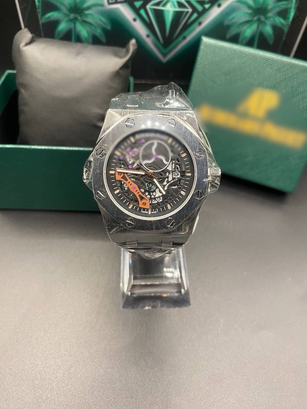 Royal Oak Skeleton Black Orange Accents
*Box Included*
